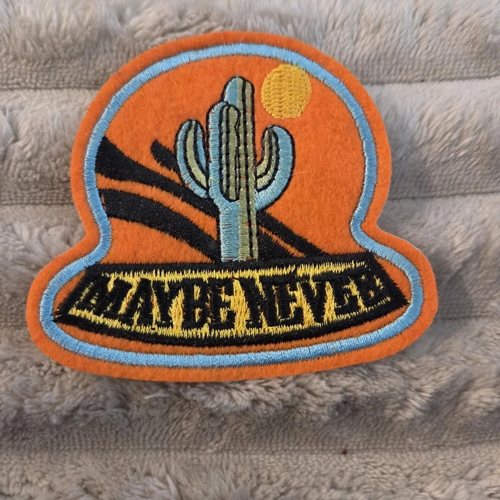 Desert Scene Cactus PATCH IRON ON SEW ON EMBROIDERED PATCH 3633 Maybe Never